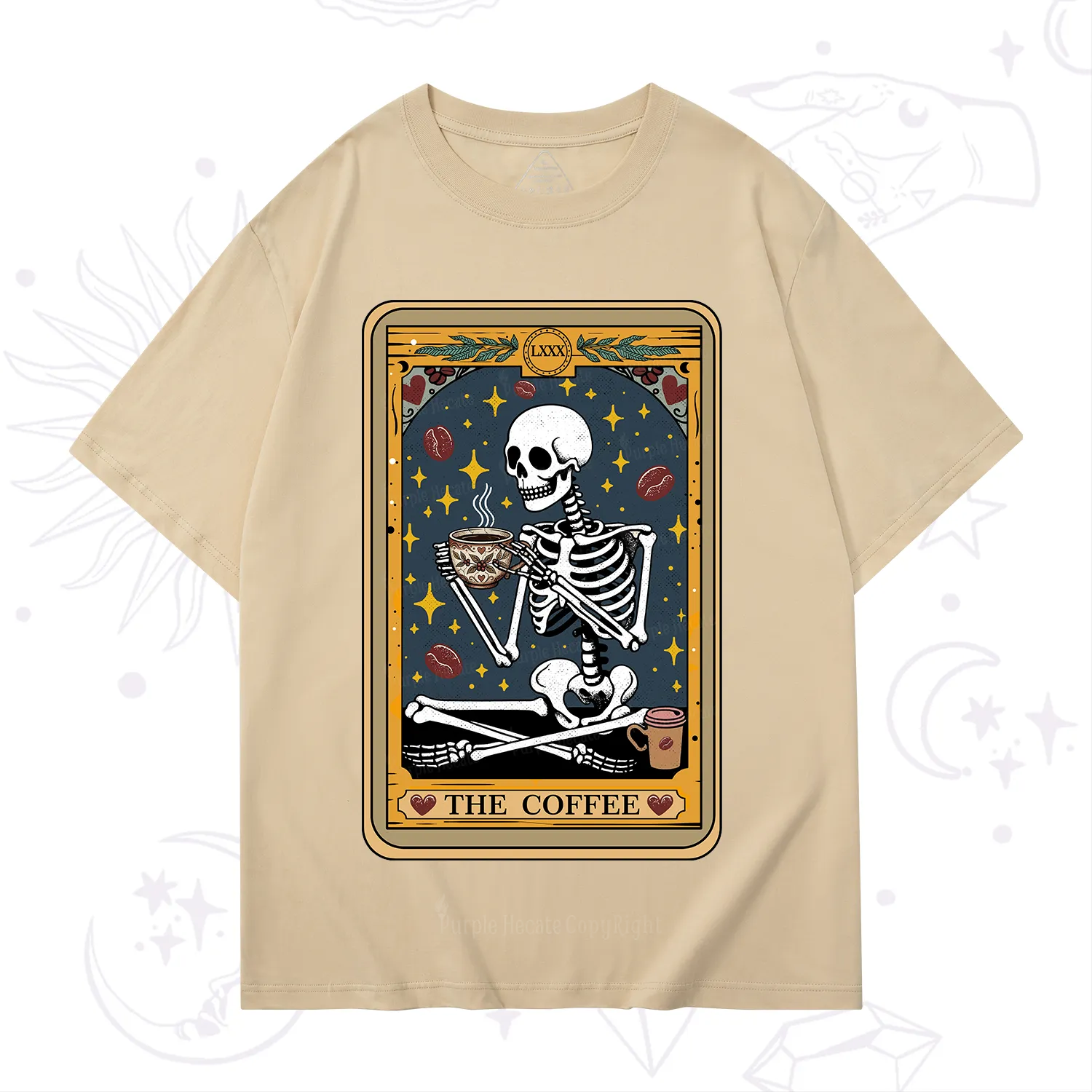 Purplehecate The Coffee Lover Tarot Card T-Shirt