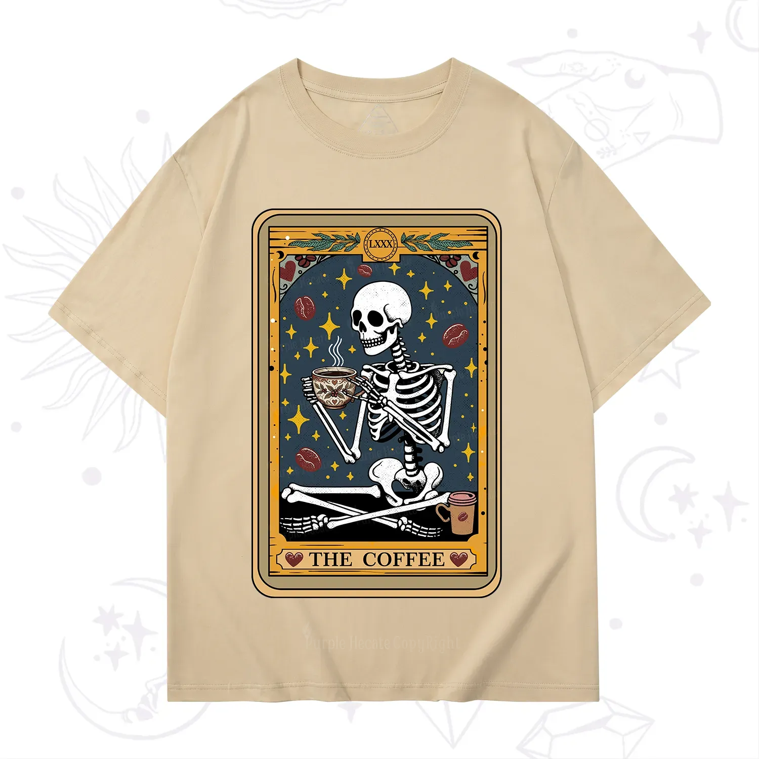 Purplehecate The Coffee Lover Tarot Card T-Shirt