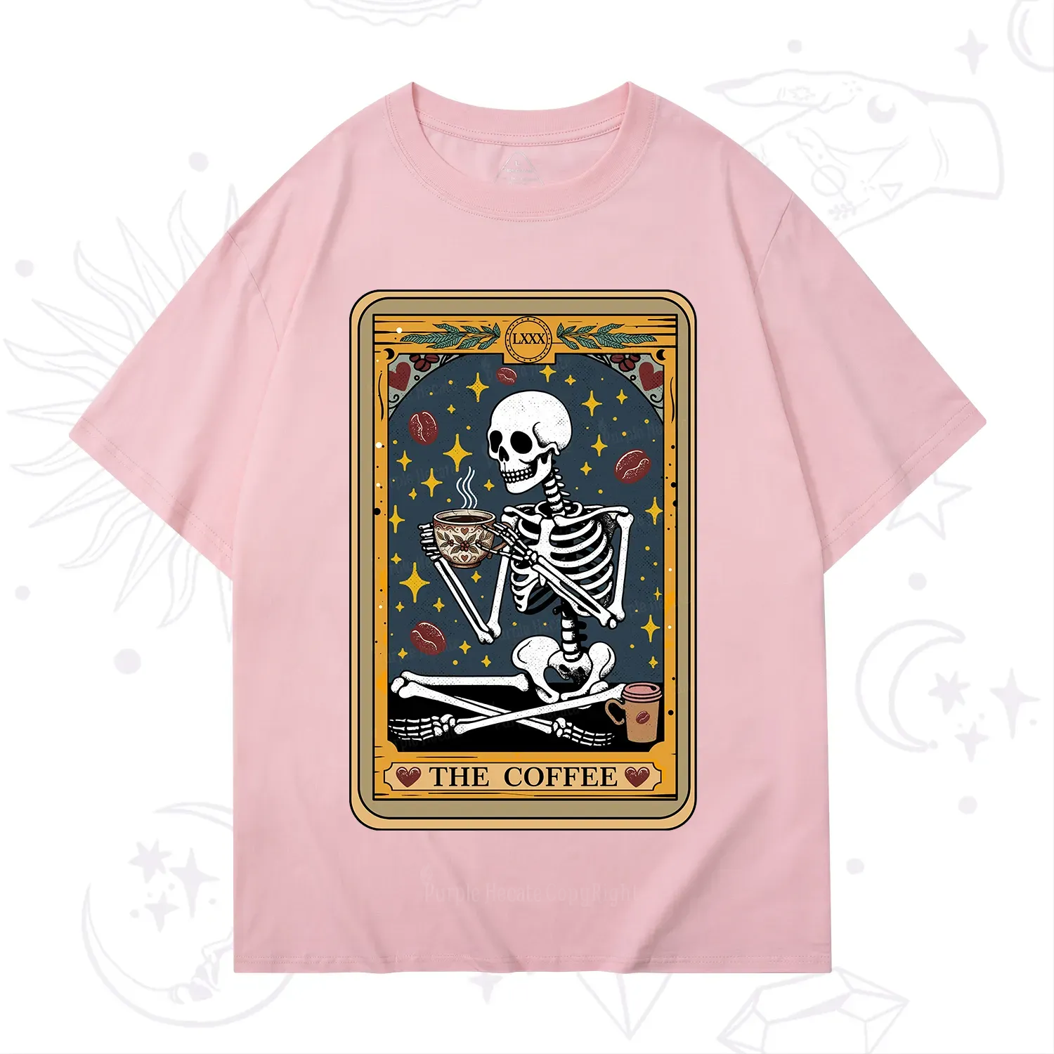 Purplehecate The Coffee Lover Tarot Card T-Shirt