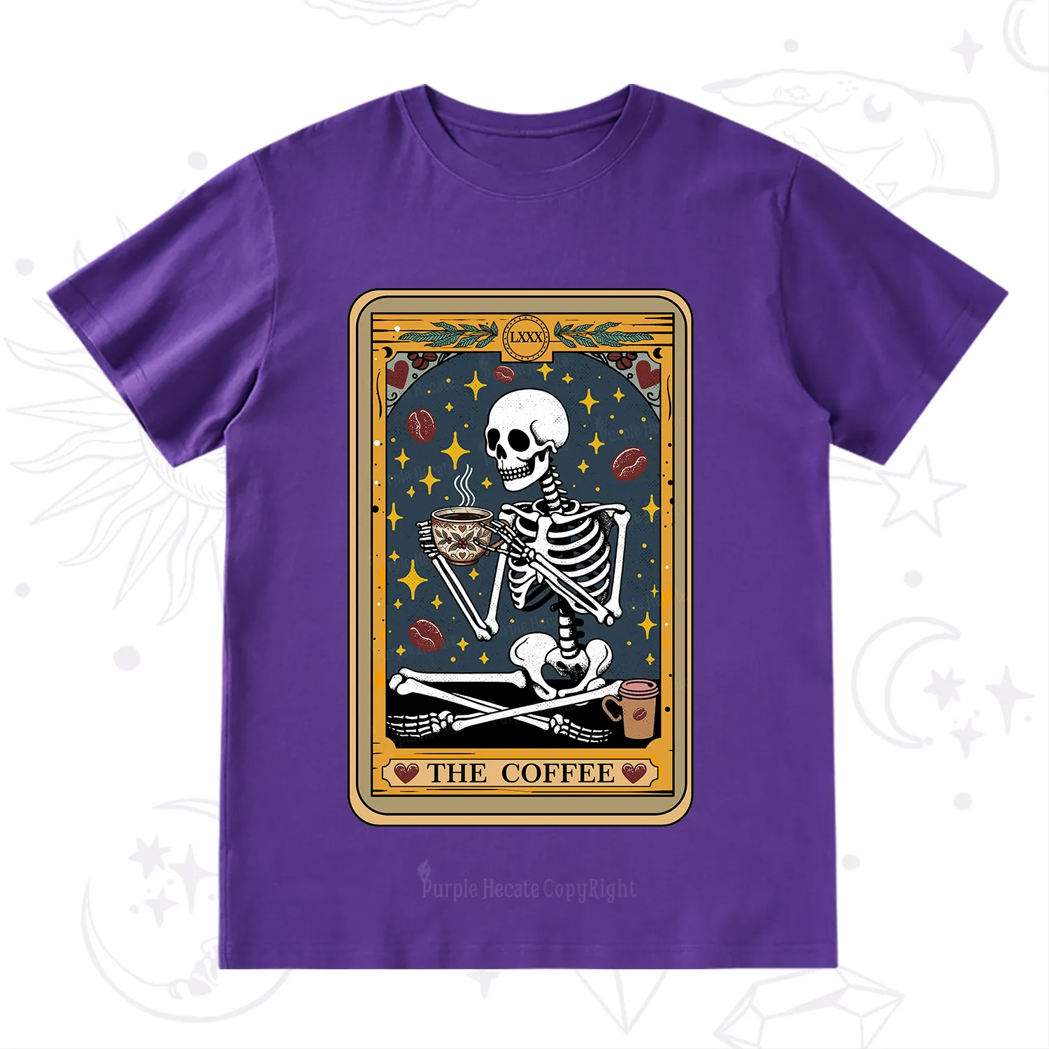 Purplehecate The Coffee Lover Tarot Card T-Shirt
