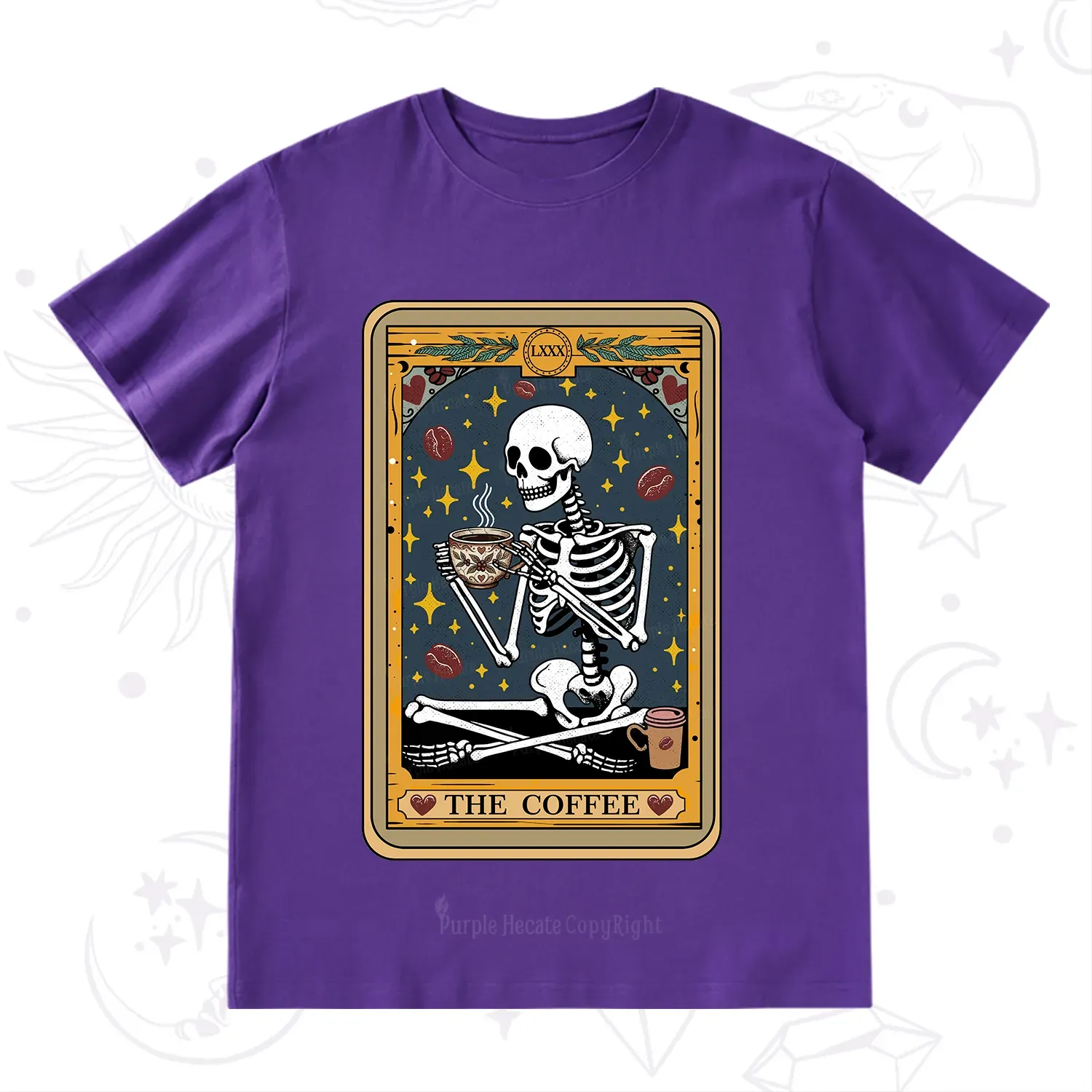 Purplehecate The Coffee Lover Tarot Card T-Shirt
