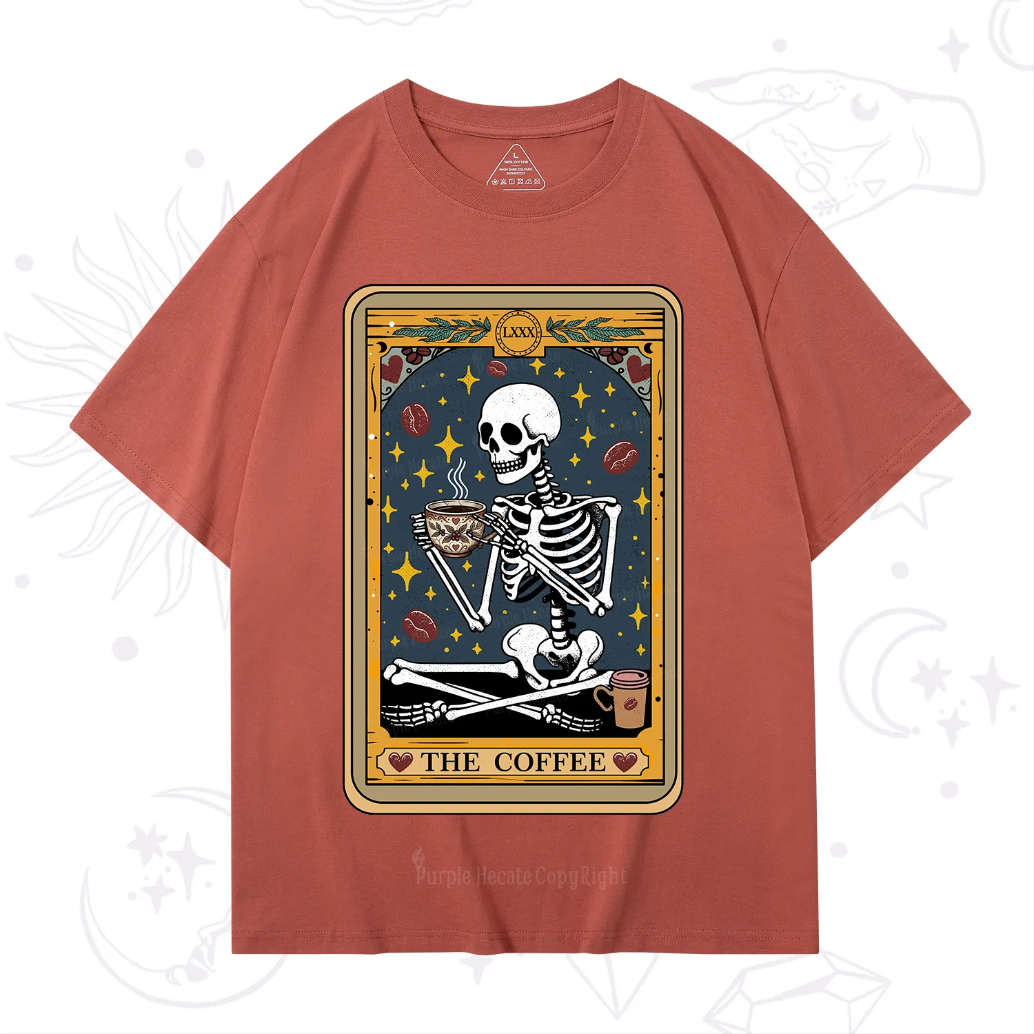Purplehecate The Coffee Lover Tarot Card T-Shirt