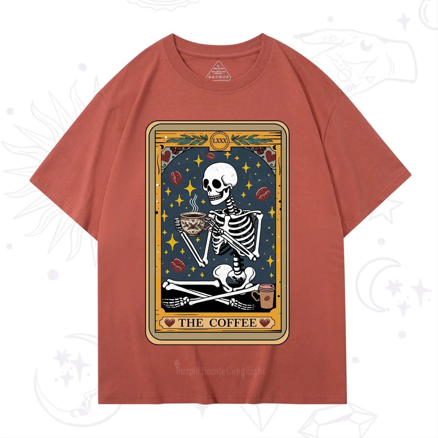 Purplehecate The Coffee Lover Tarot Card T-Shirt
