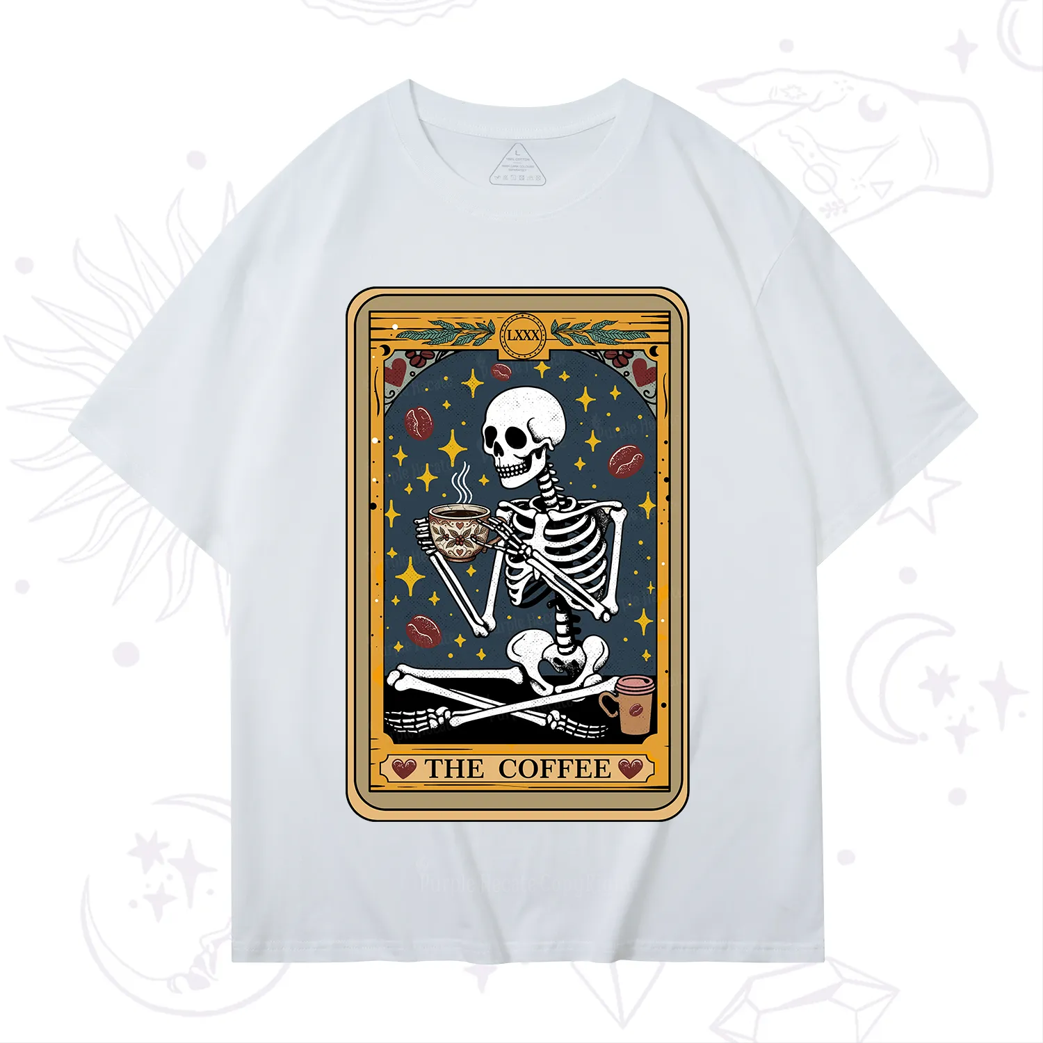 Purplehecate The Coffee Lover Tarot Card T-Shirt