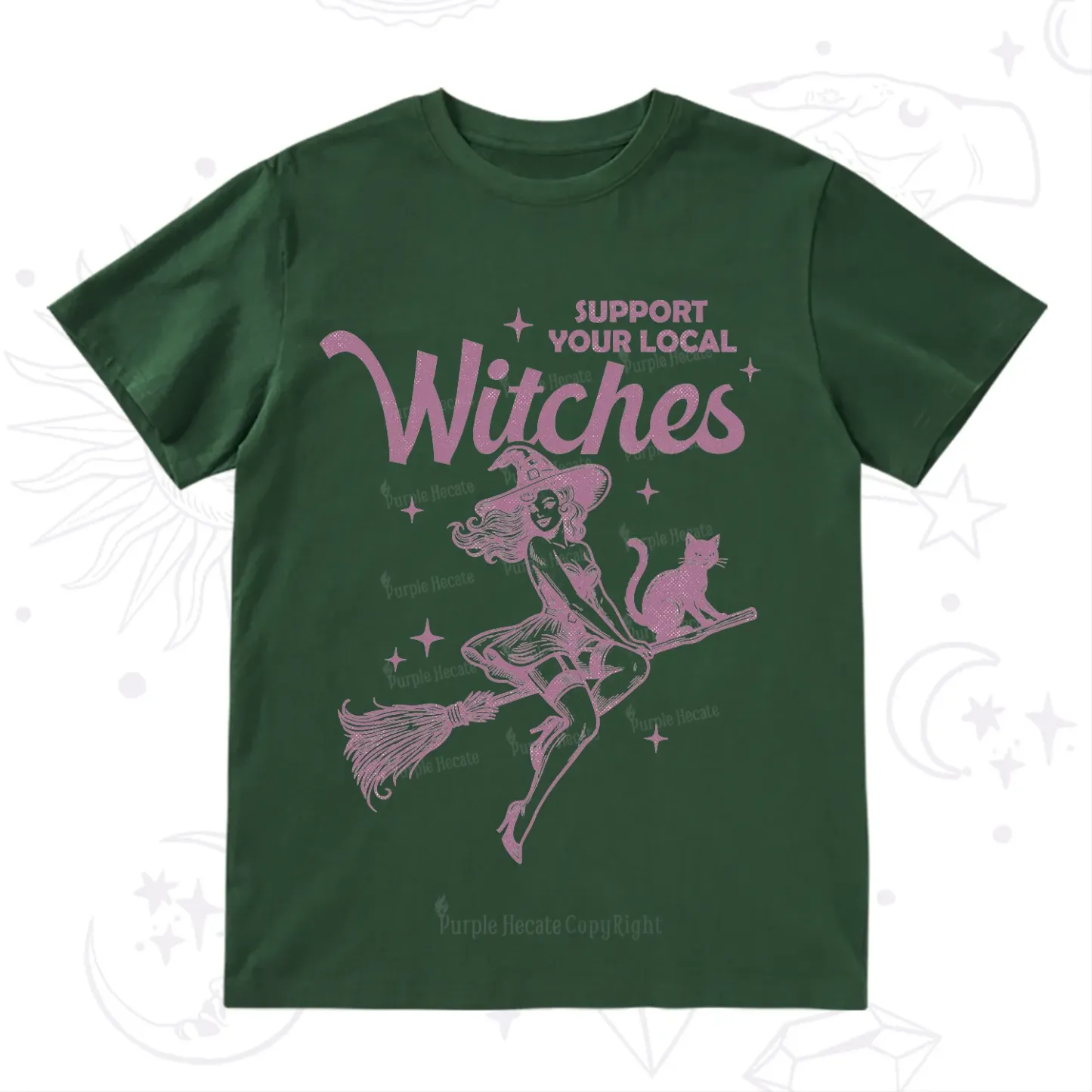 Purplehecate Support Your Local Witches Funny Witch T-Shirt