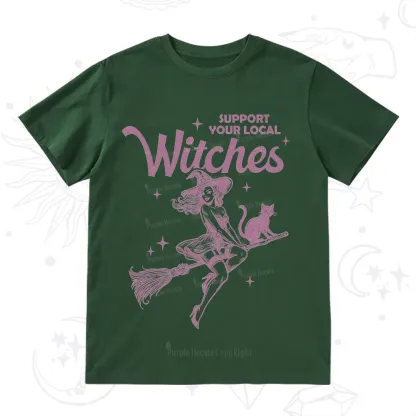 Purplehecate Support Your Local Witches Funny Witch T-Shirt