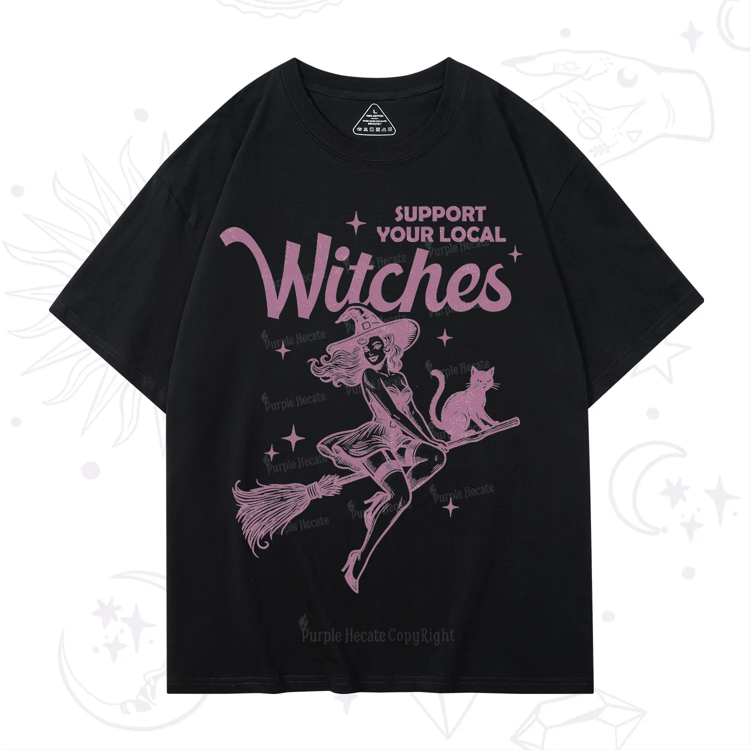 Purplehecate Support Your Local Witches Funny Witch T-Shirt