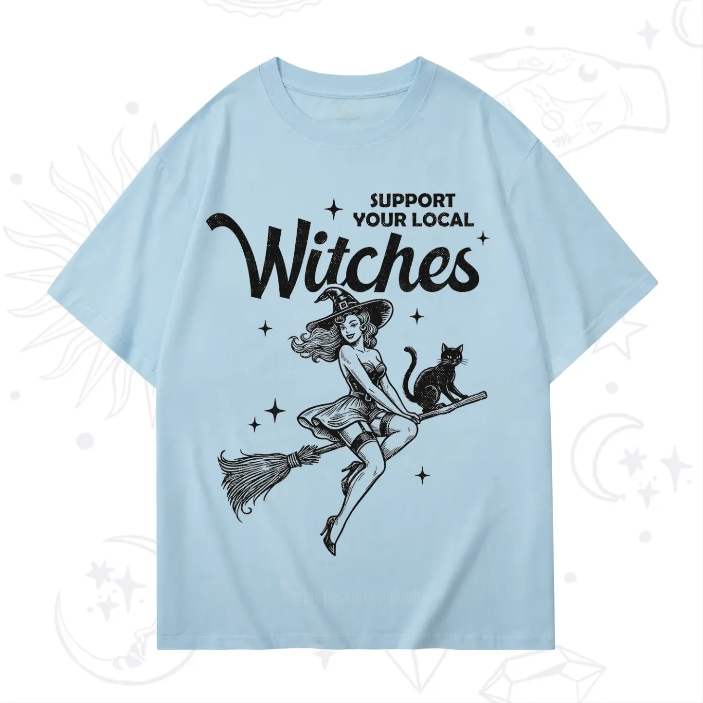 Purplehecate Support Your Local Witches Funny Witch T-Shirt
