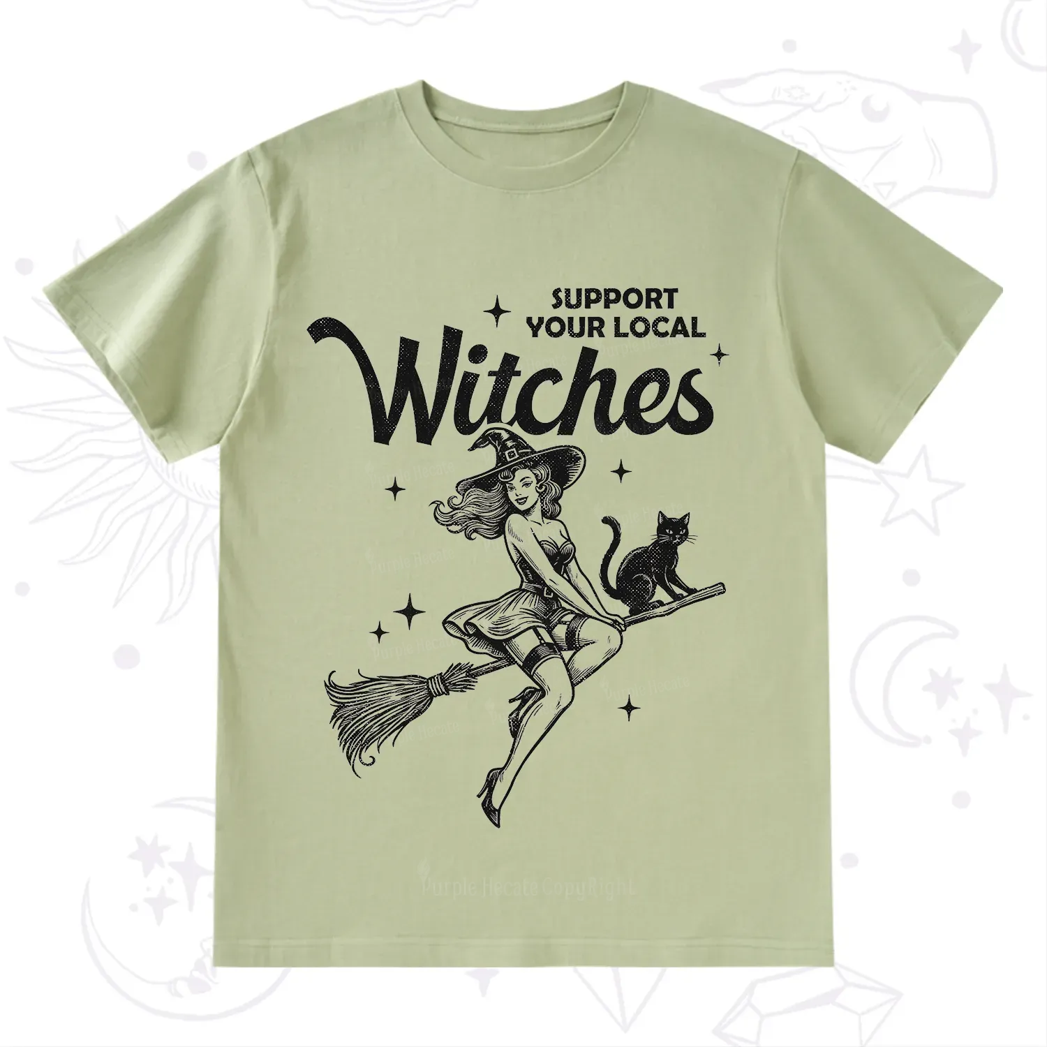Purplehecate Support Your Local Witches Funny Witch T-Shirt