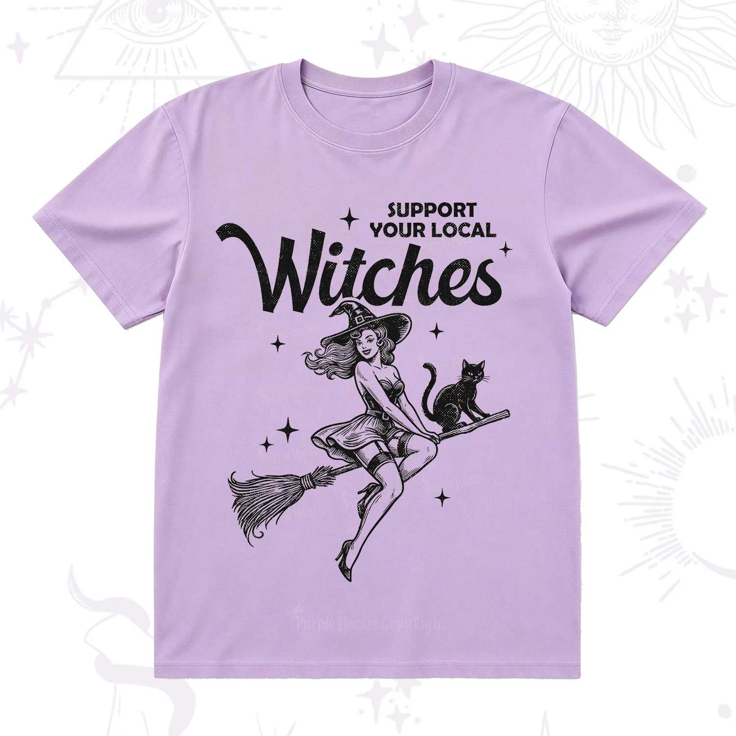 Purplehecate Support Your Local Witches Funny Witch T-Shirt