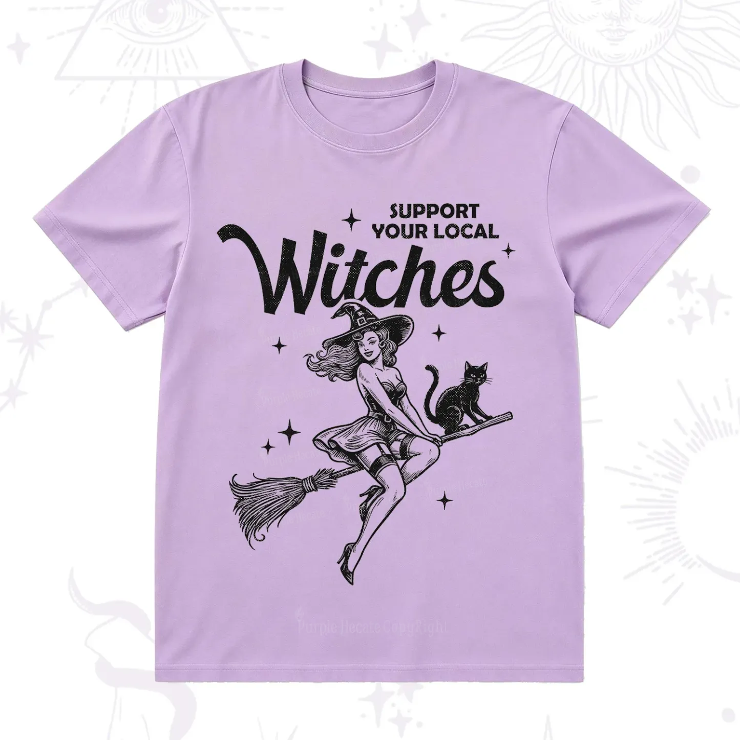 Purplehecate Support Your Local Witches Funny Witch T-Shirt