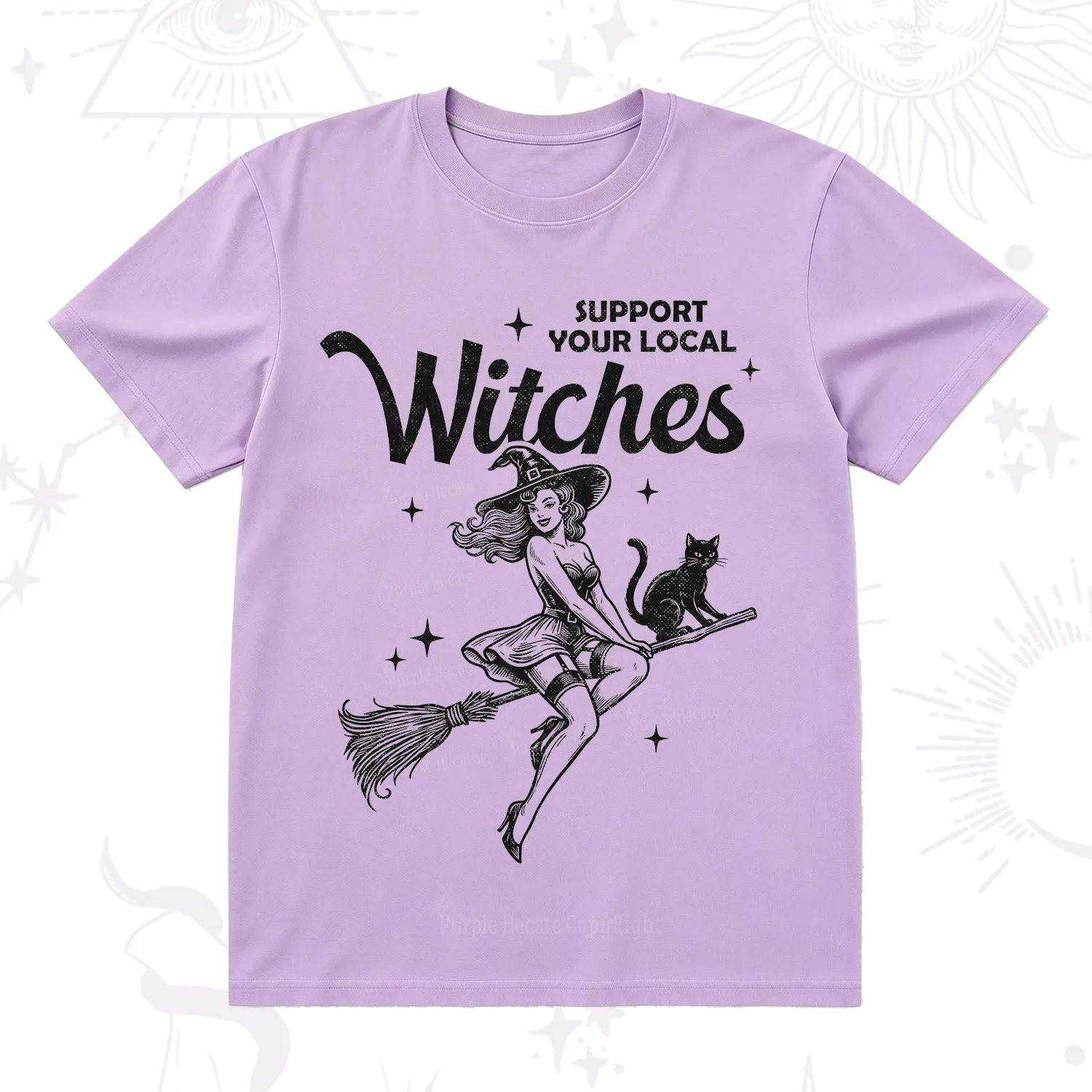 Purplehecate Support Your Local Witches Funny Witch T-Shirt