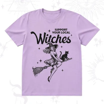 Purplehecate Support Your Local Witches Funny Witch T-Shirt