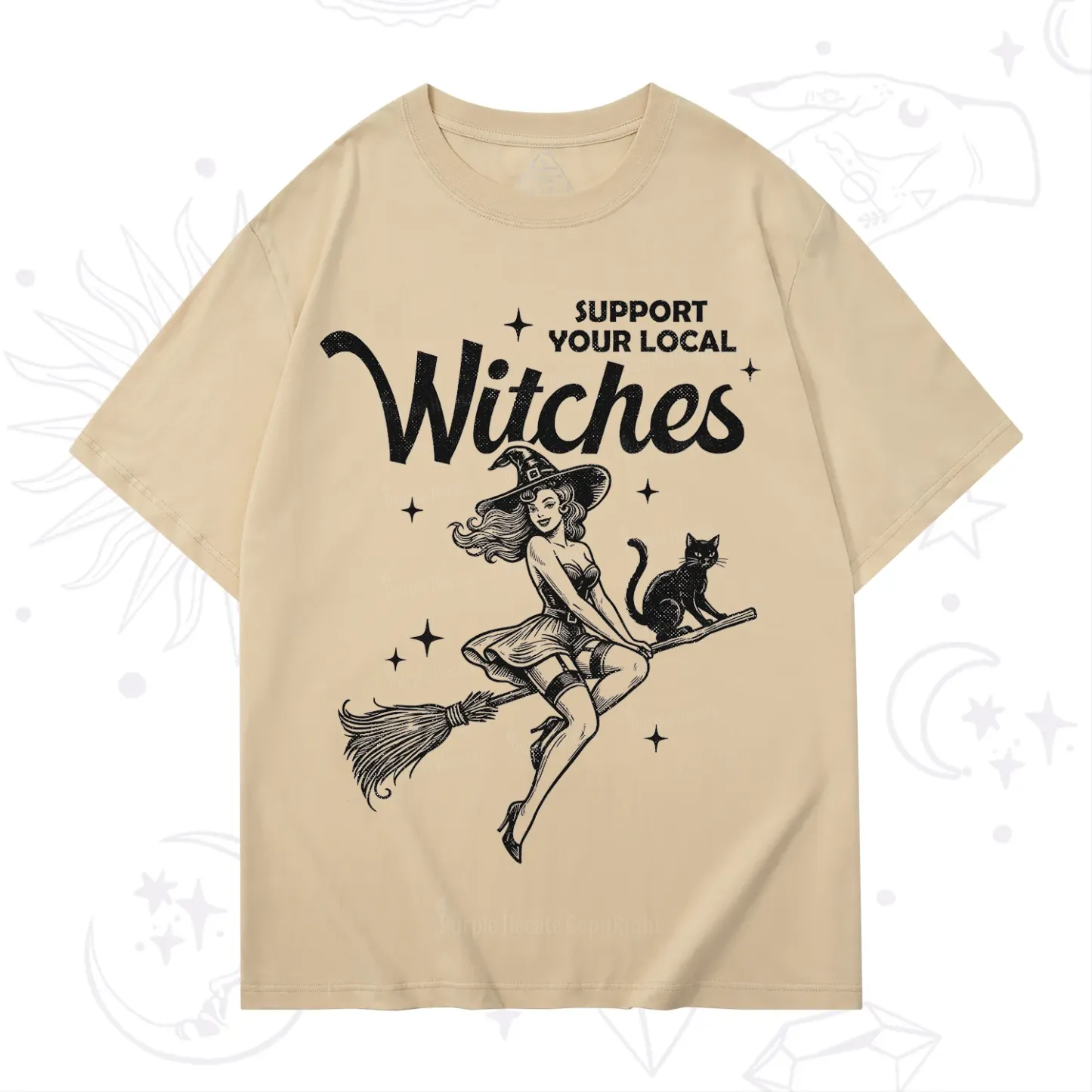 Purplehecate Support Your Local Witches Funny Witch T-Shirt