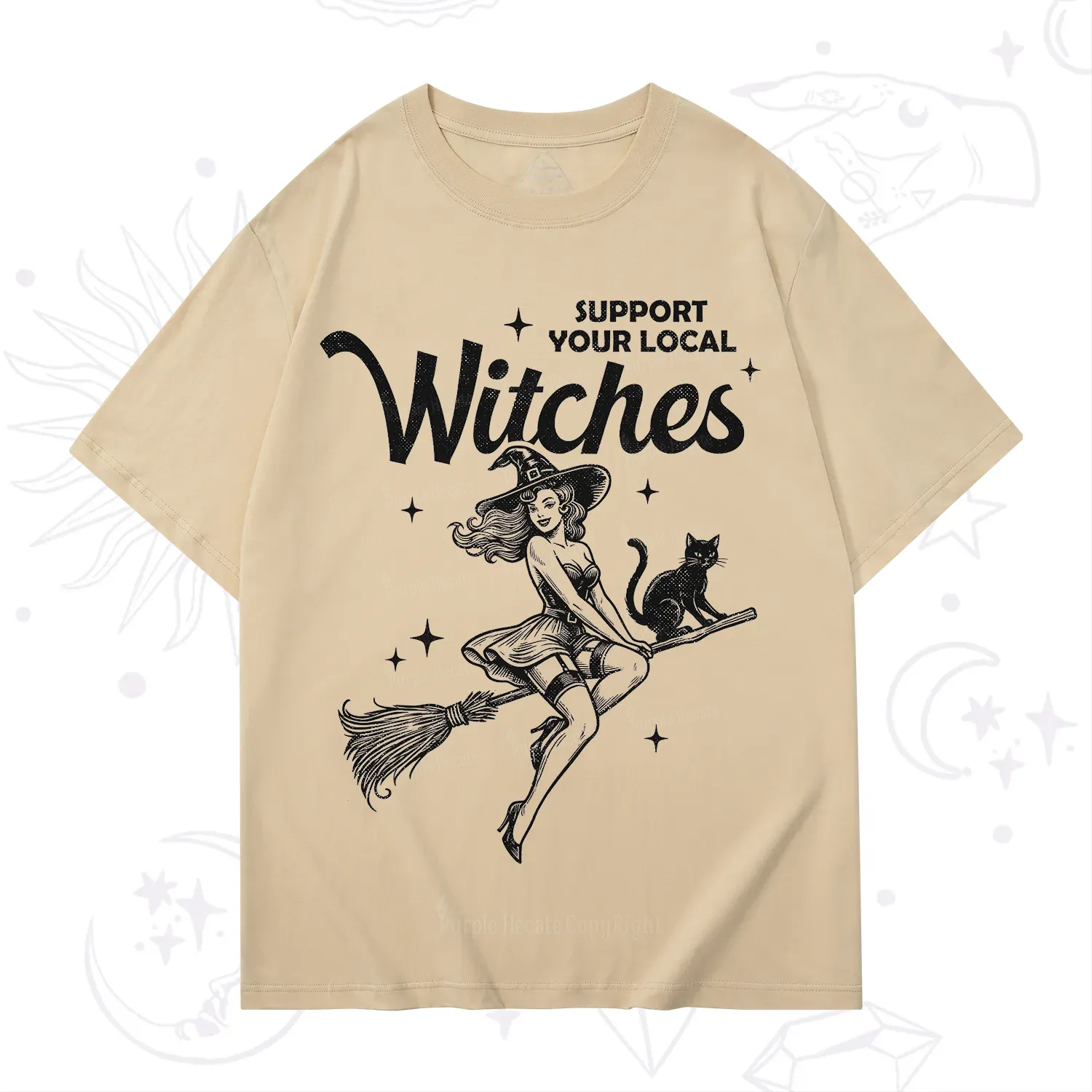 Purplehecate Support Your Local Witches Funny Witch T-Shirt