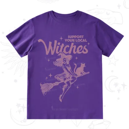 Purplehecate Support Your Local Witches Funny Witch T-Shirt