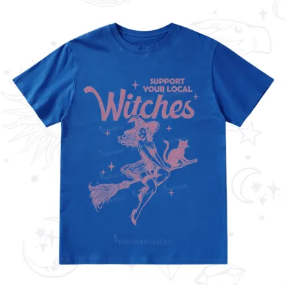 Purplehecate Support Your Local Witches Funny Witch T-Shirt