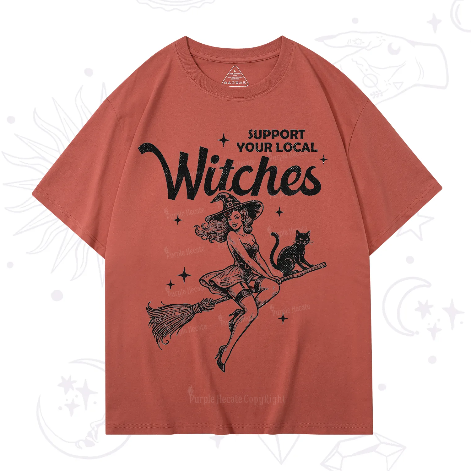 Purplehecate Support Your Local Witches Funny Witch T-Shirt