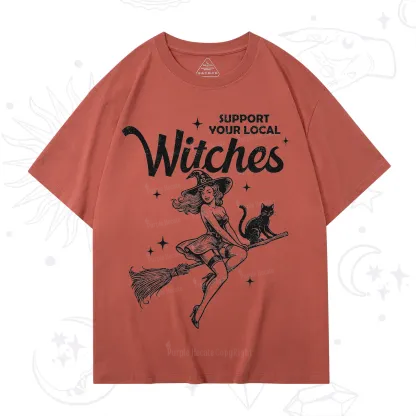 Purplehecate Support Your Local Witches Funny Witch T-Shirt