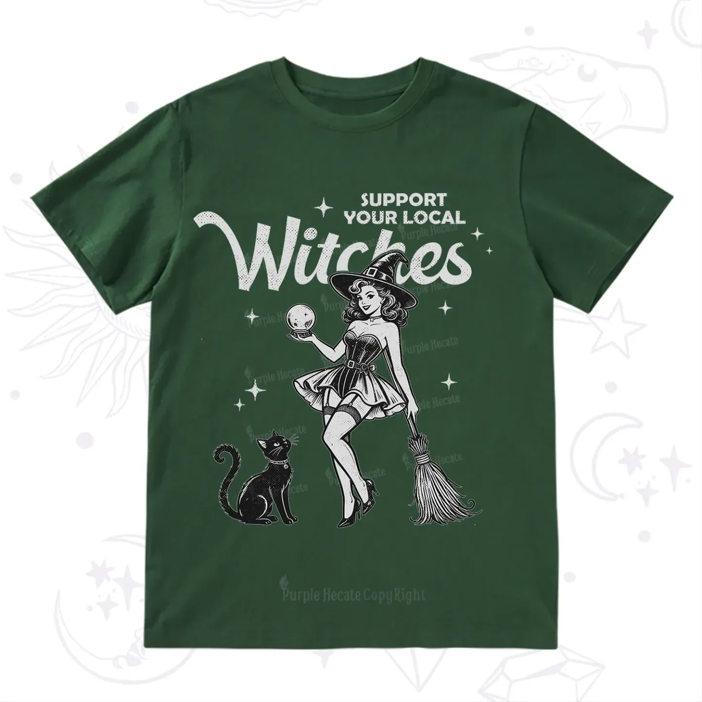 Purplehecate Support Your Local Witches T-Shirt