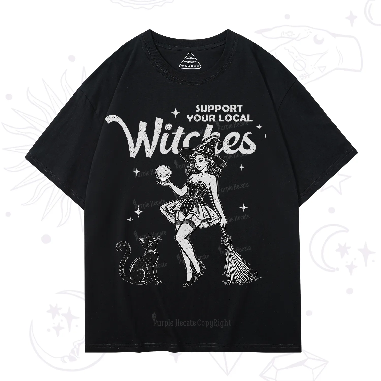Purplehecate Support Your Local Witches T-Shirt