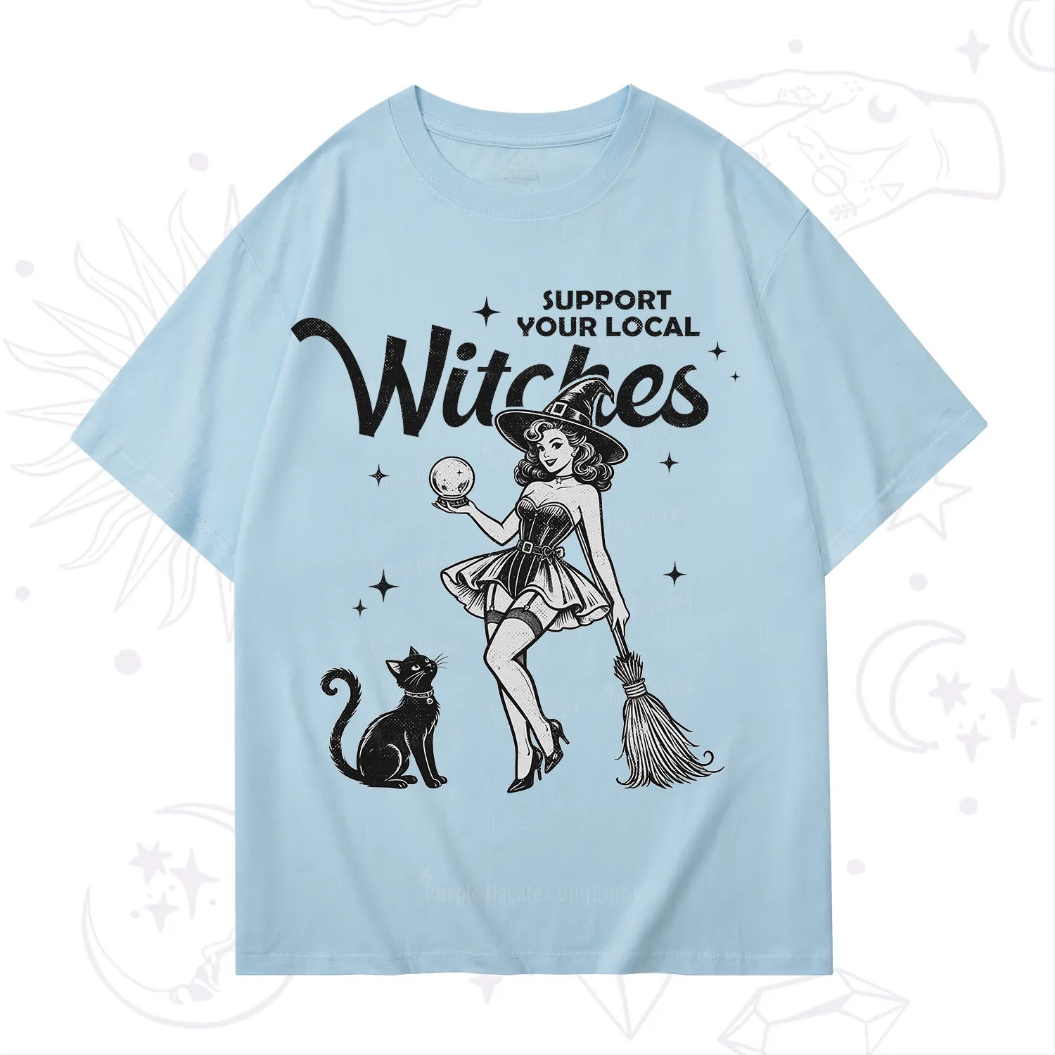 Purplehecate Support Your Local Witches T-Shirt