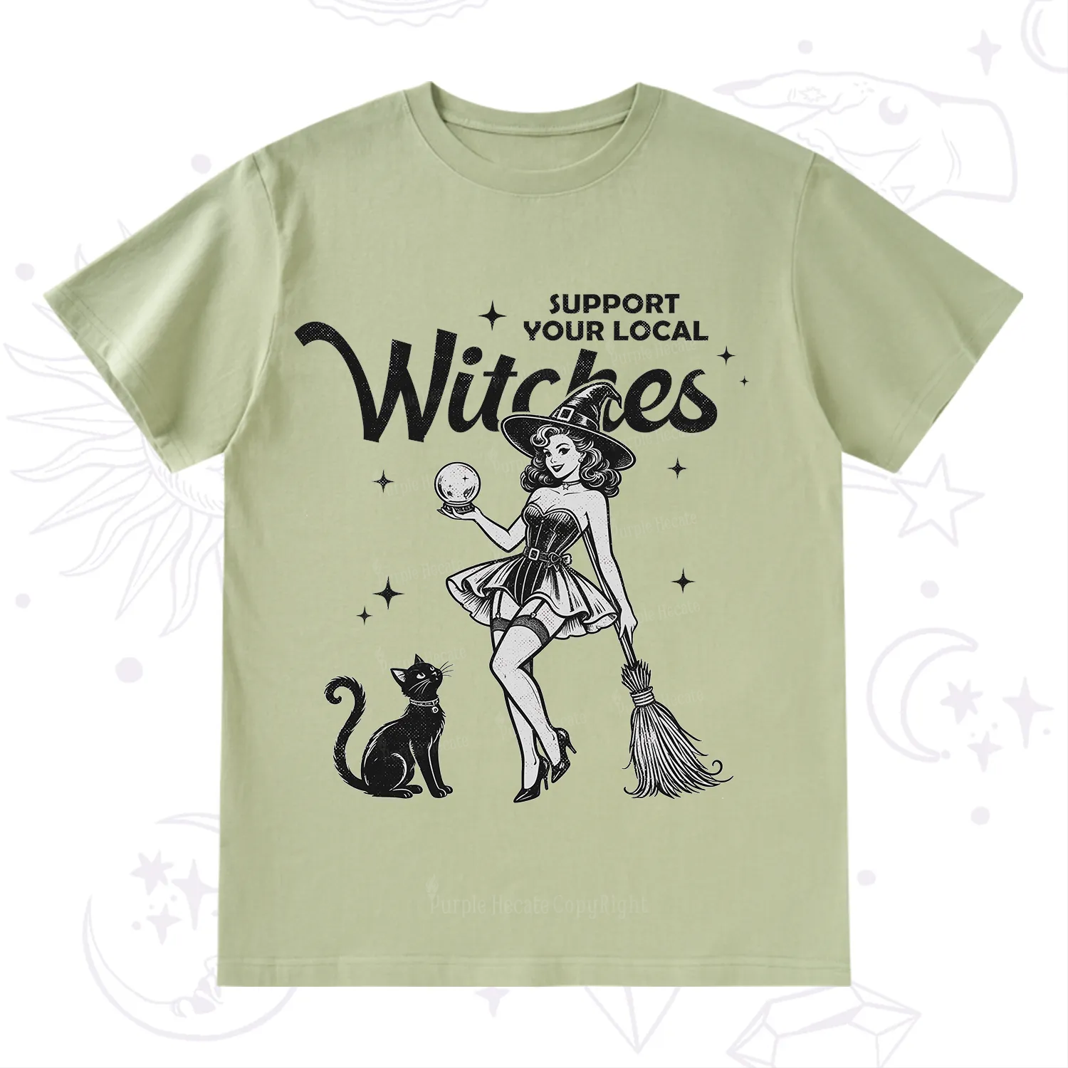 Purplehecate Support Your Local Witches T-Shirt