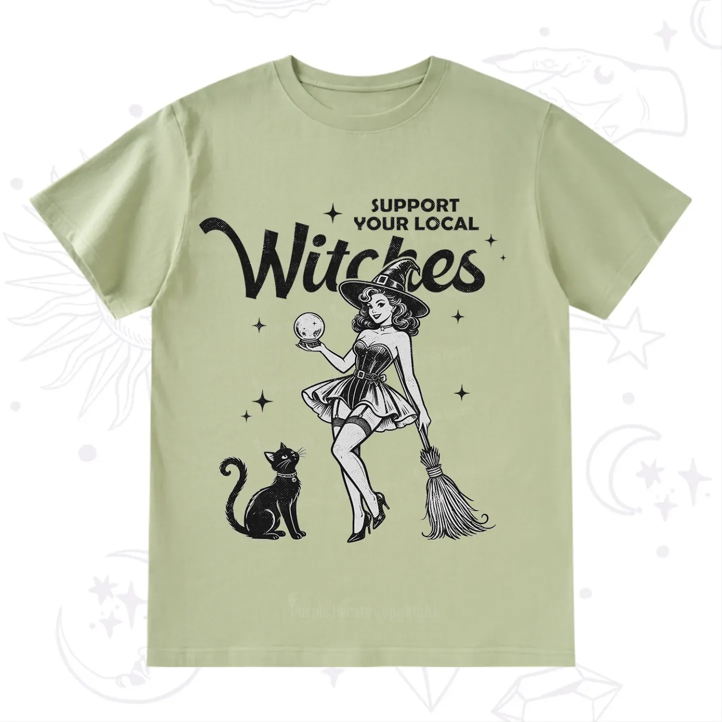 Purplehecate Support Your Local Witches T-Shirt