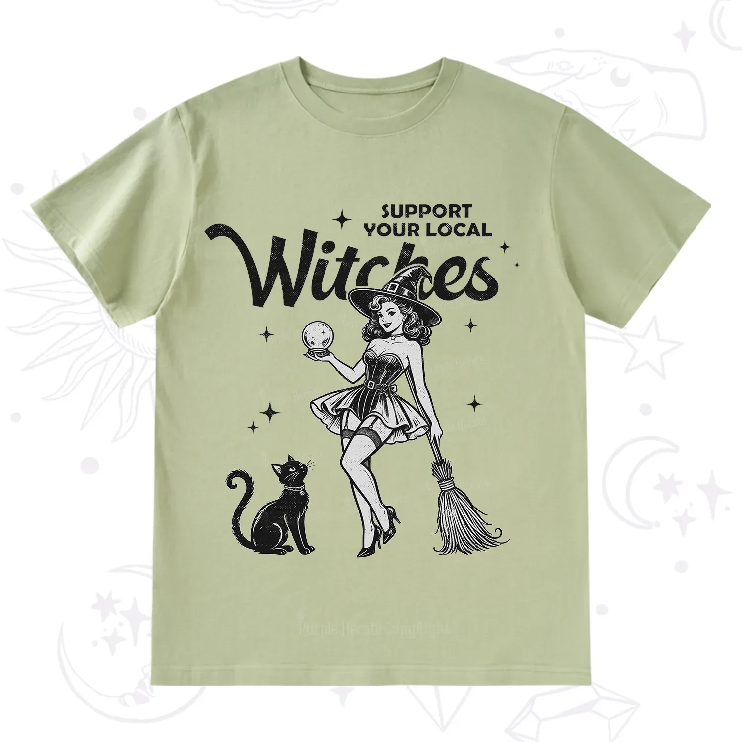 Purplehecate Support Your Local Witches T-Shirt