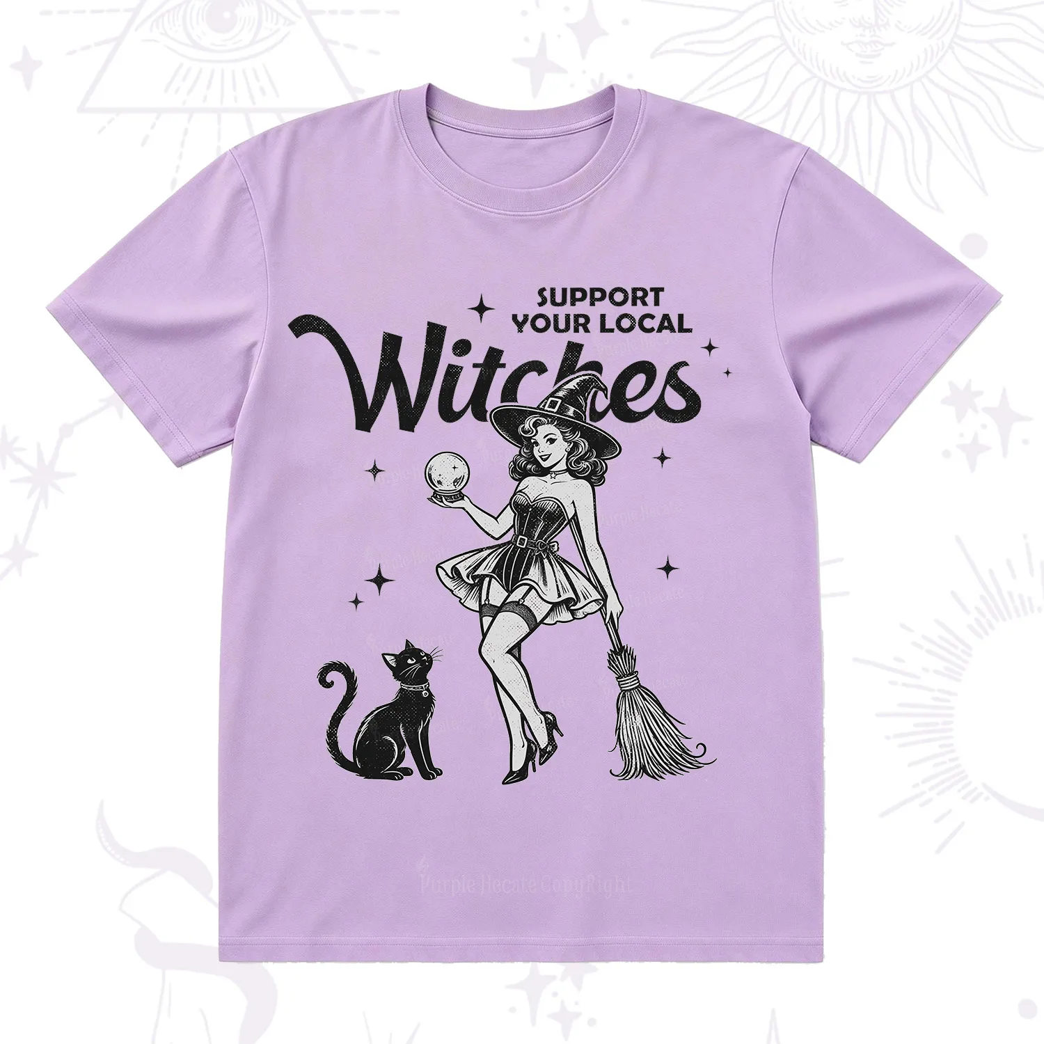 Purplehecate Support Your Local Witches T-Shirt
