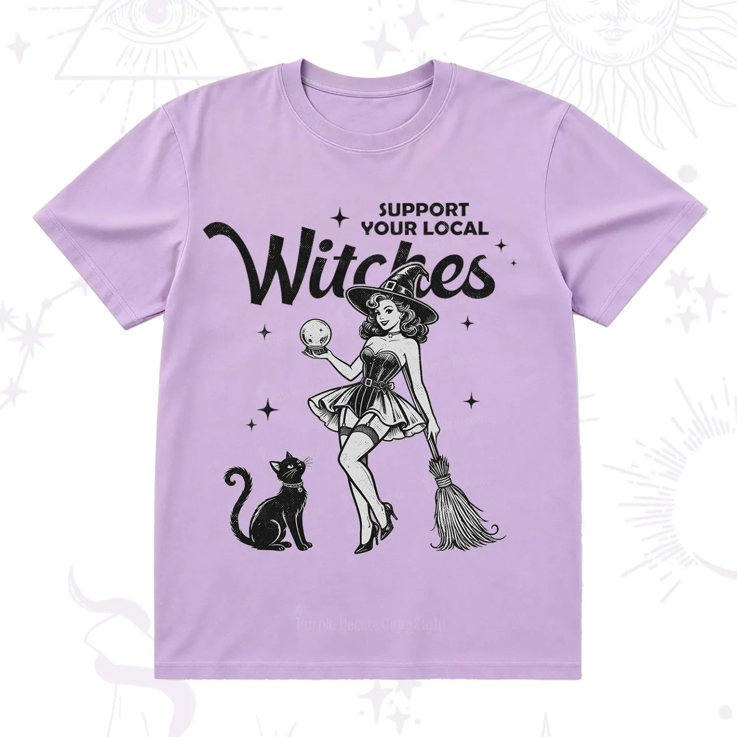Purplehecate Support Your Local Witches T-Shirt