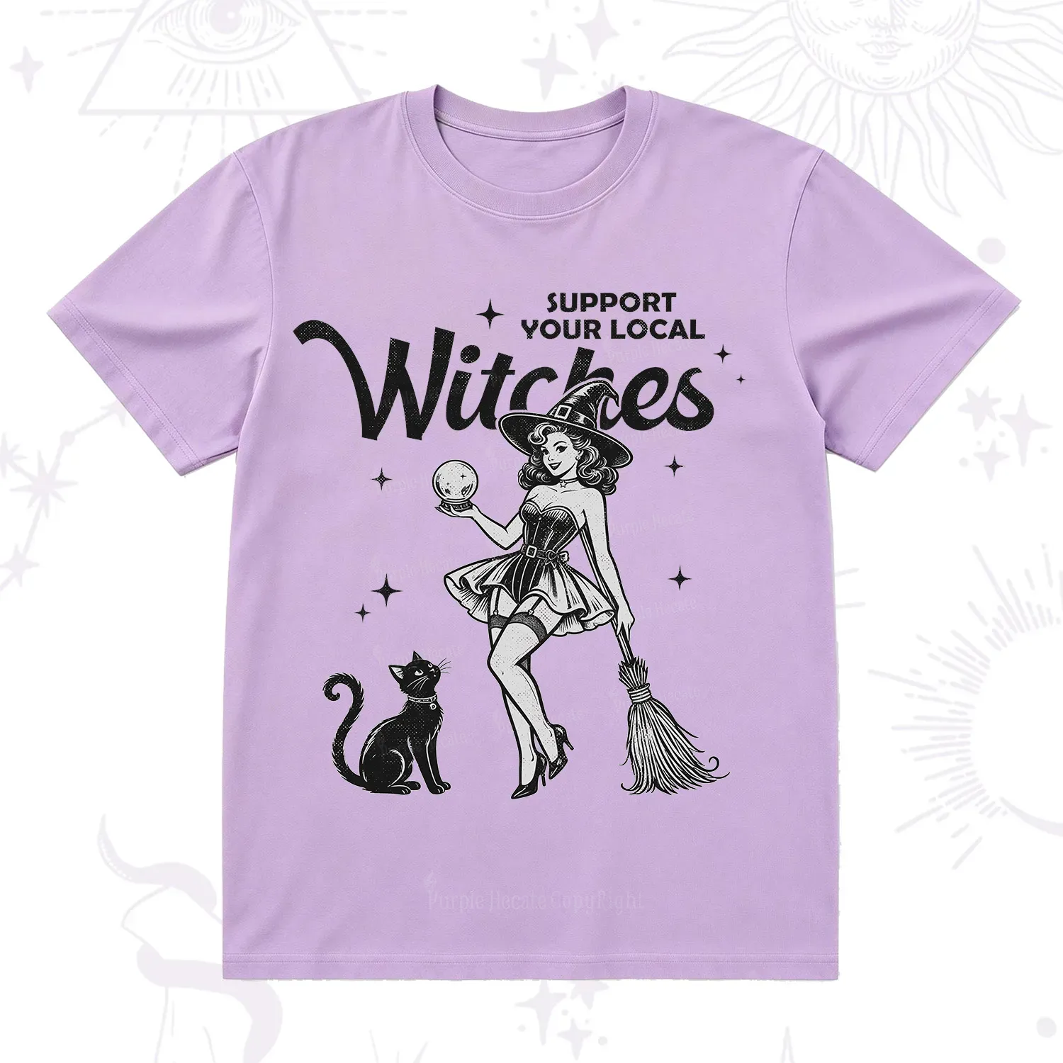 Purplehecate Support Your Local Witches T-Shirt