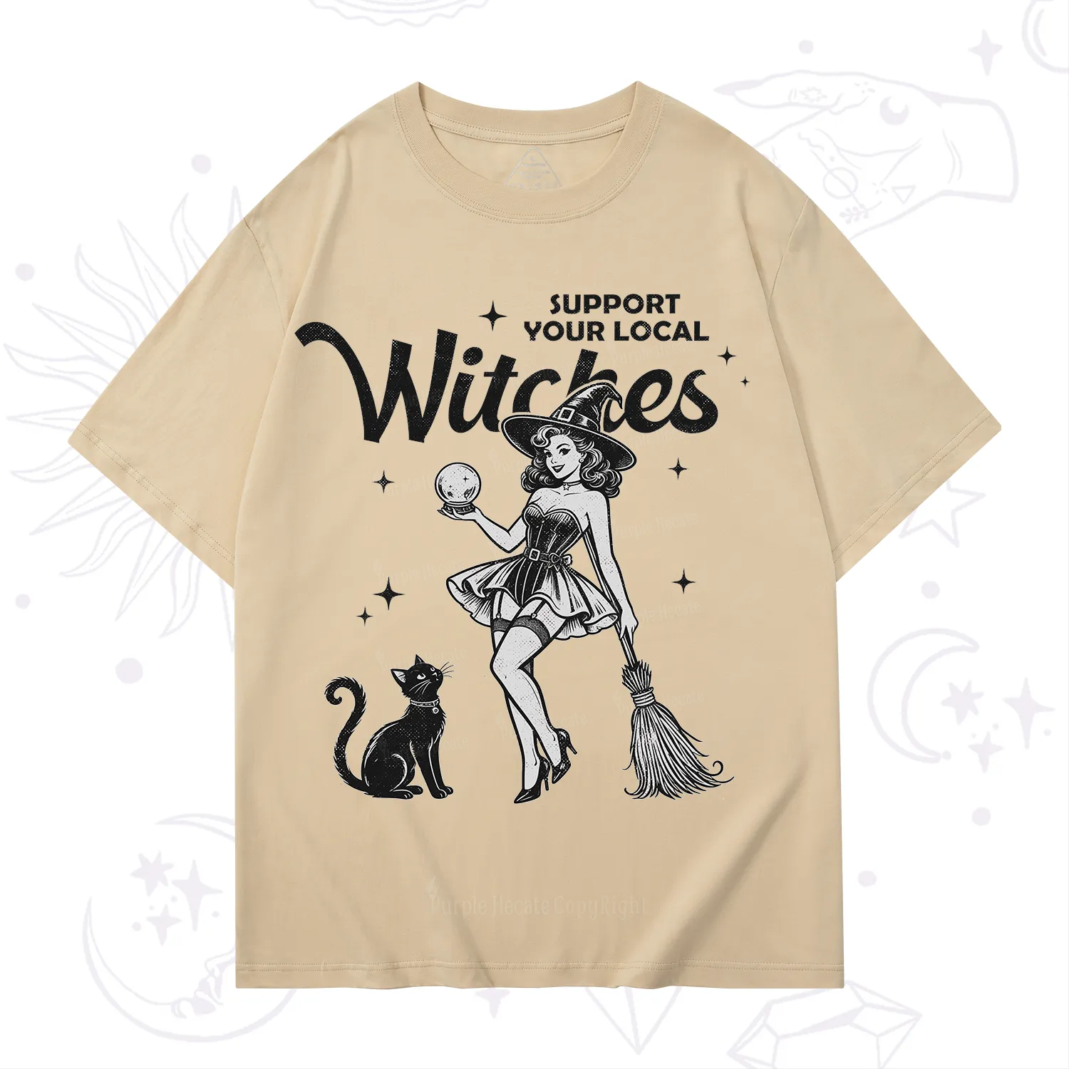 Purplehecate Support Your Local Witches T-Shirt