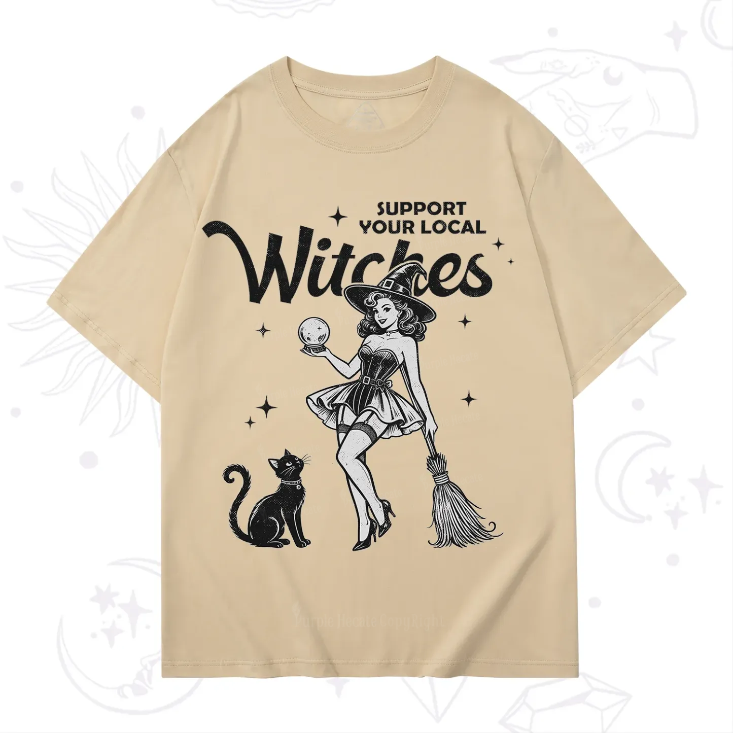 Purplehecate Support Your Local Witches T-Shirt