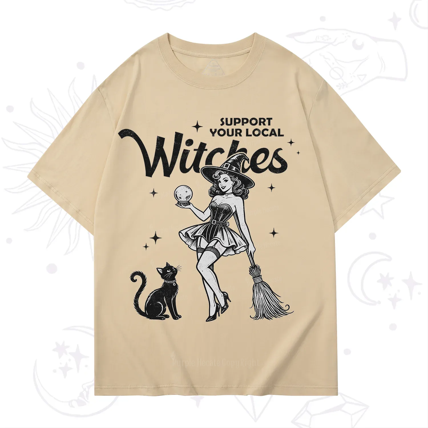 Purplehecate Support Your Local Witches T-Shirt