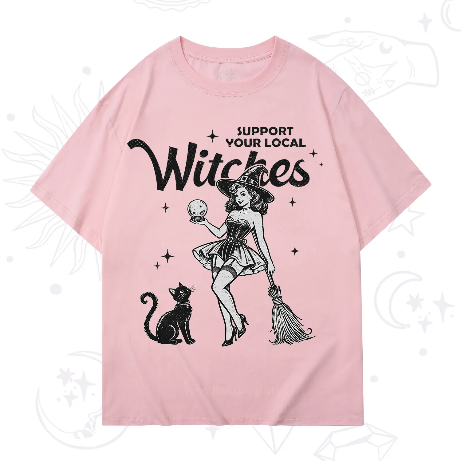 Purplehecate Support Your Local Witches T-Shirt