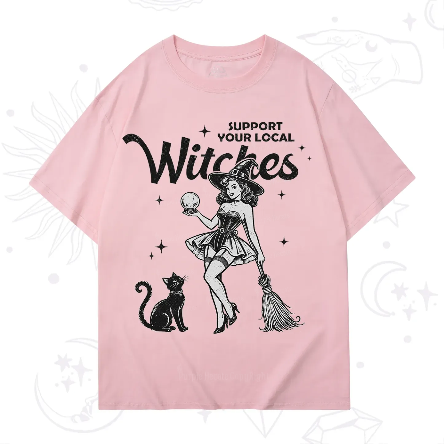 Purplehecate Support Your Local Witches T-Shirt