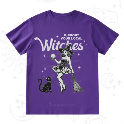 Purplehecate Support Your Local Witches T-Shirt
