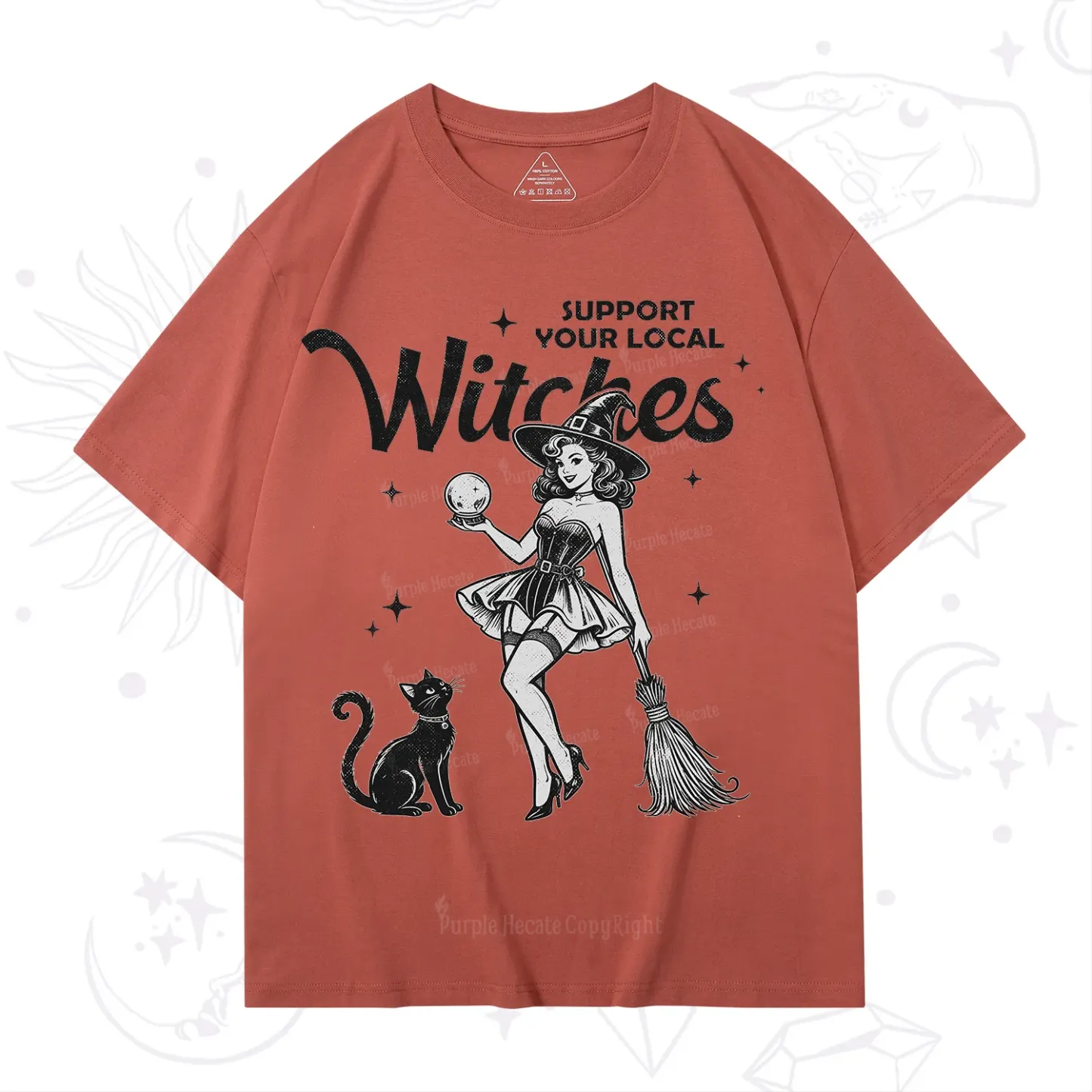 Purplehecate Support Your Local Witches T-Shirt