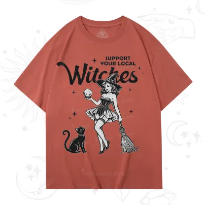 Purplehecate Support Your Local Witches T-Shirt