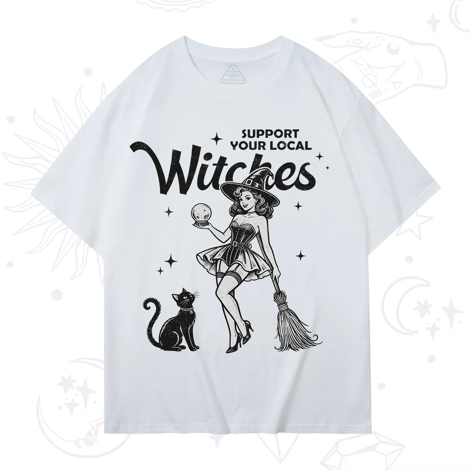 Purplehecate Support Your Local Witches T-Shirt