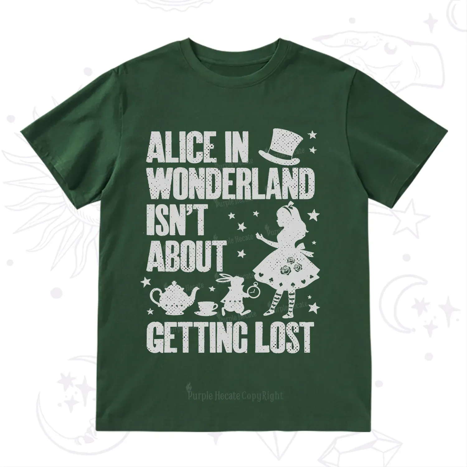 Purplehecate Alice Style Wonderland Girl Quote T-Shirt