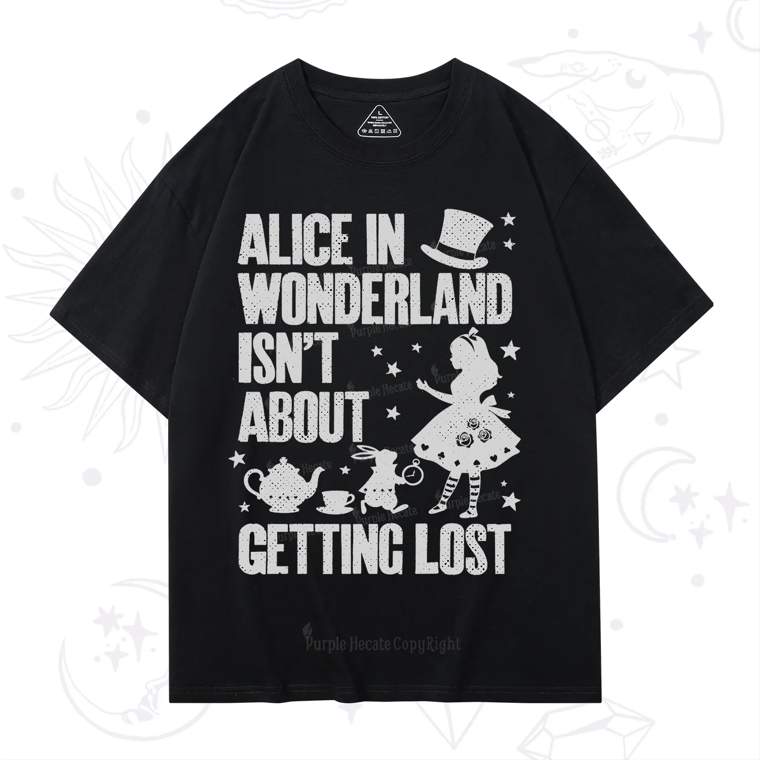Purplehecate Alice Style Wonderland Girl Quote T-Shirt