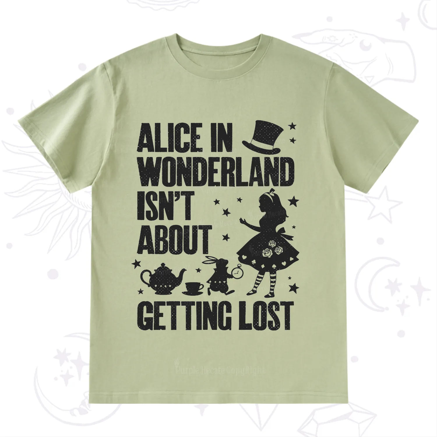 Purplehecate Alice Style Wonderland Girl Quote T-Shirt