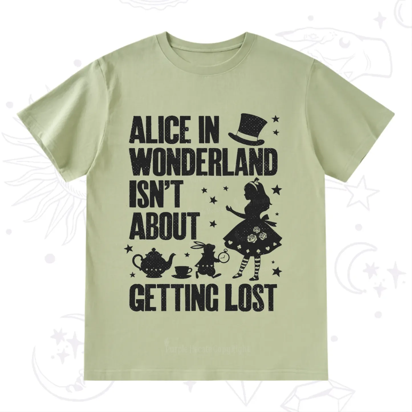 Purplehecate Alice Style Wonderland Girl Quote T-Shirt