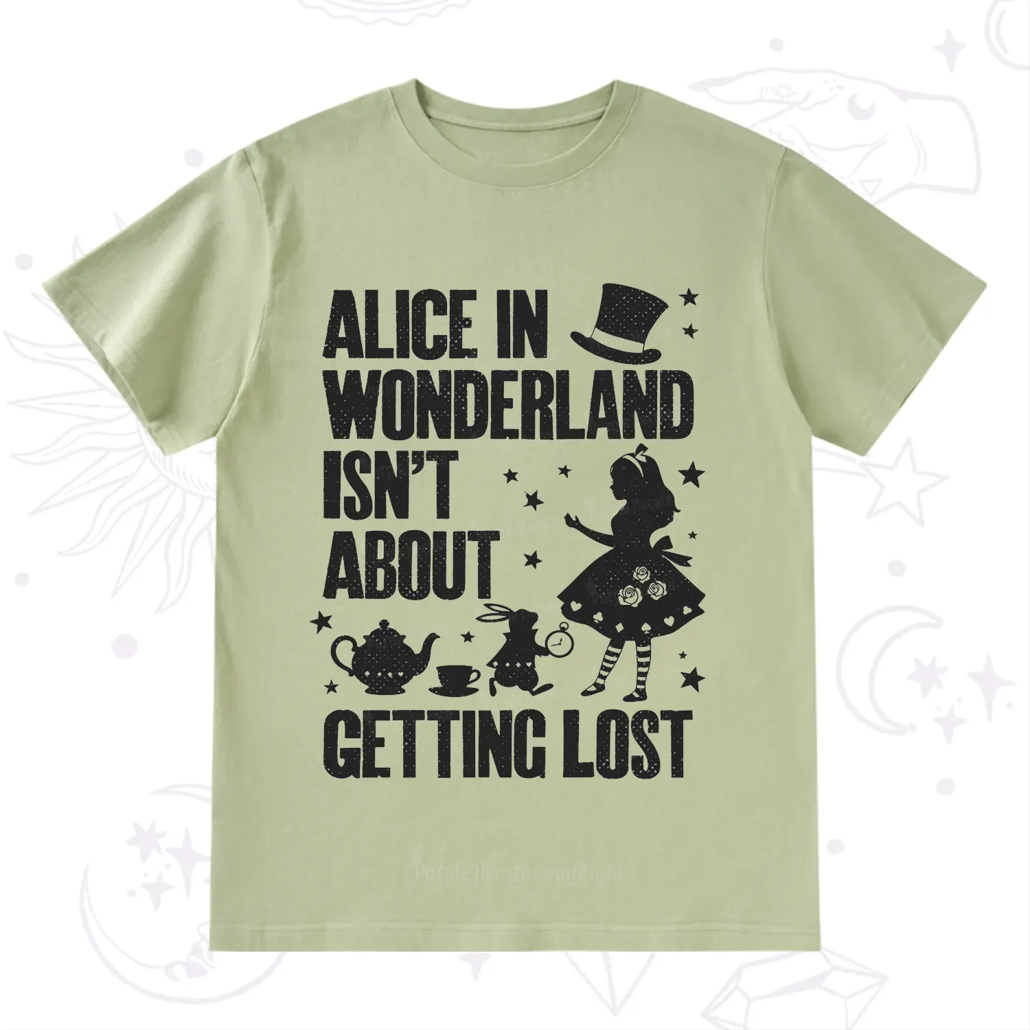 Purplehecate Alice Style Wonderland Girl Quote T-Shirt
