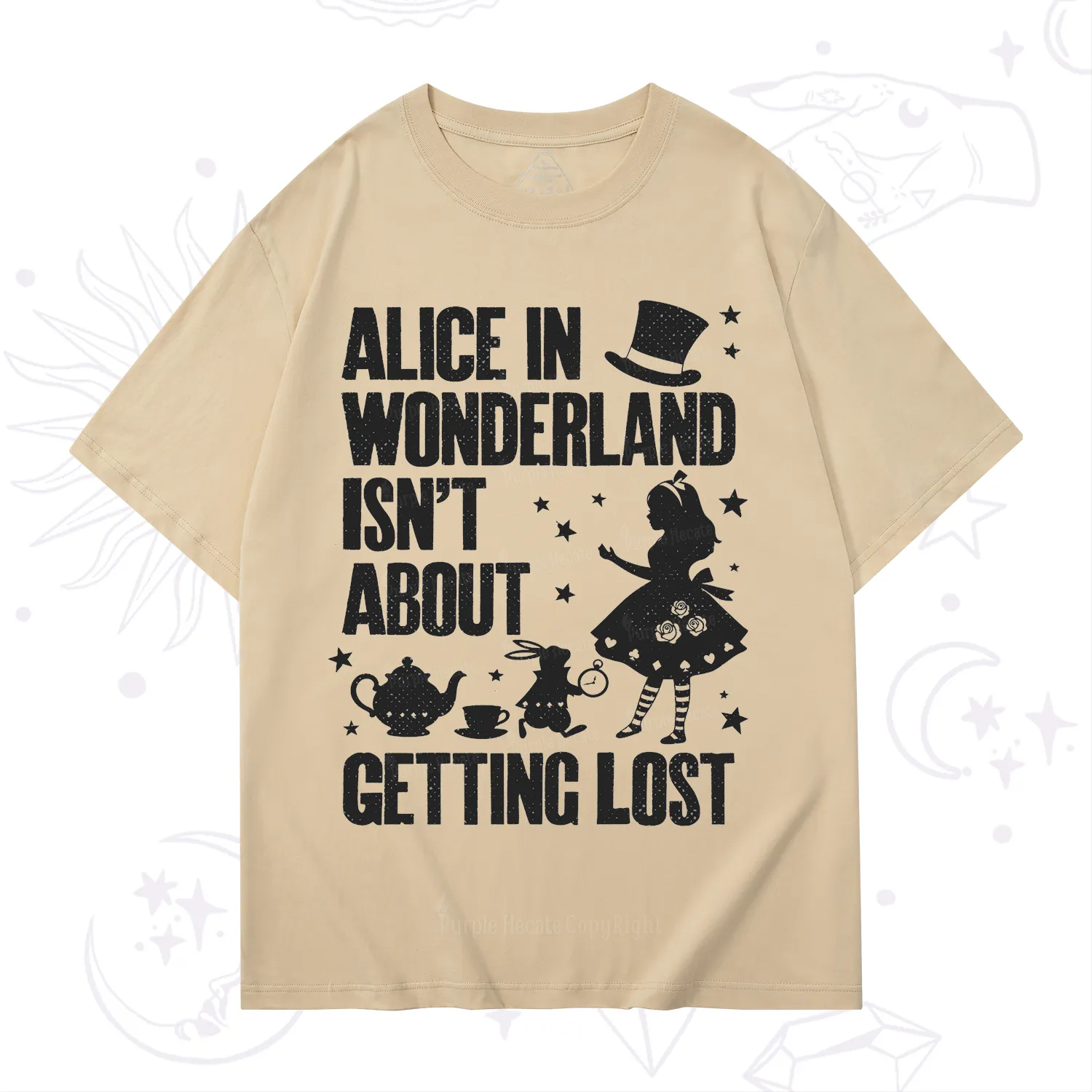 Purplehecate Alice Style Wonderland Girl Quote T-Shirt