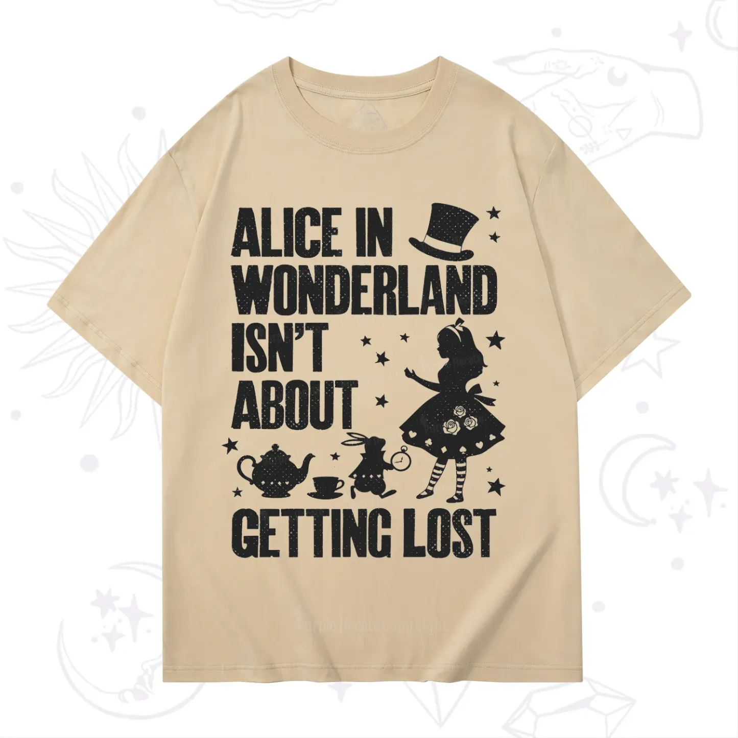 Purplehecate Alice Style Wonderland Girl Quote T-Shirt