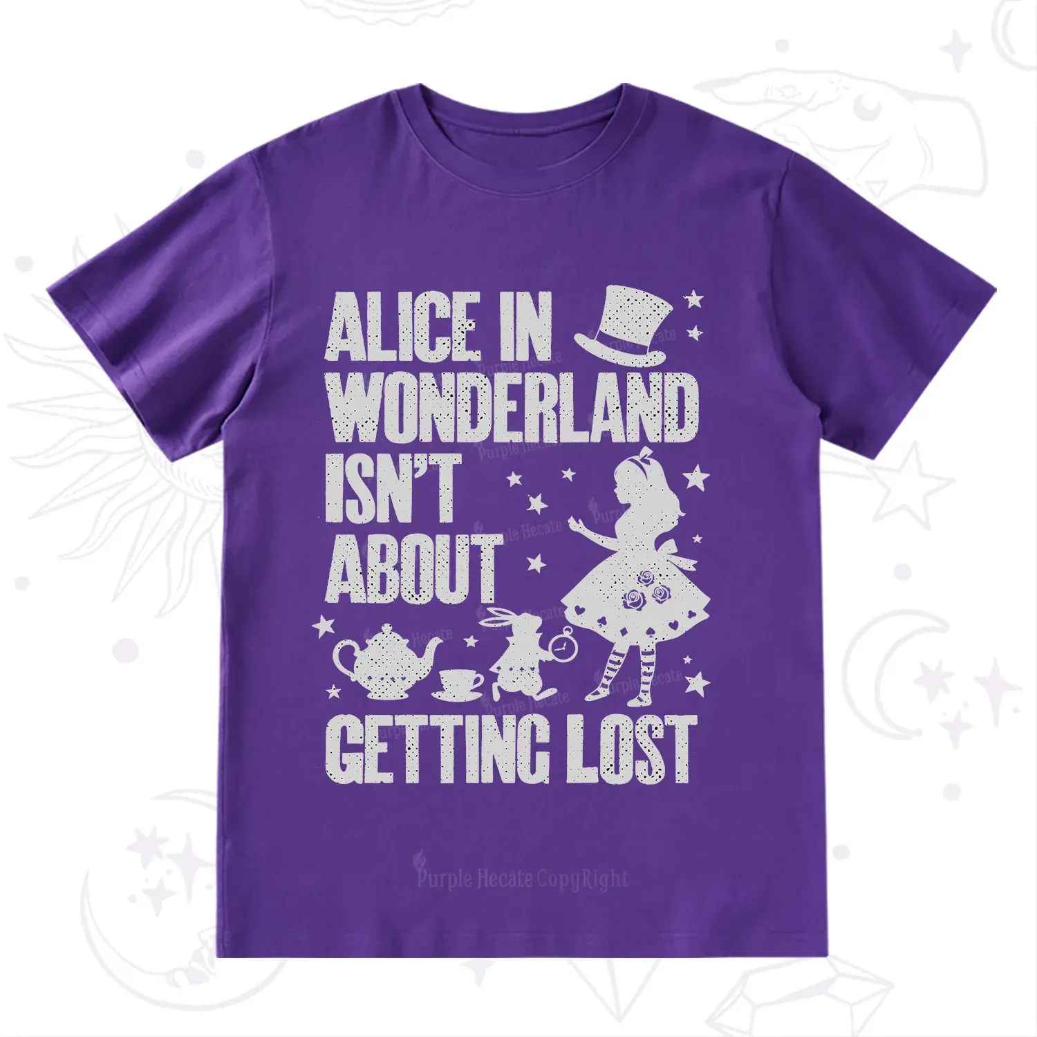 Purplehecate Alice Style Wonderland Girl Quote T-Shirt