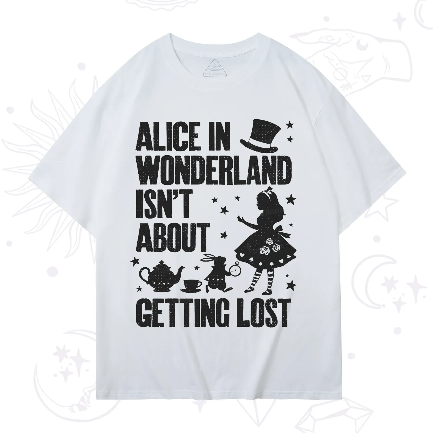 Purplehecate Alice Style Wonderland Girl Quote T-Shirt